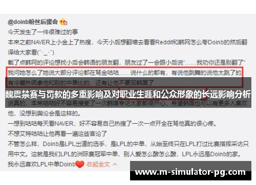 魏震禁赛与罚款的多重影响及对职业生涯和公众形象的长远影响分析